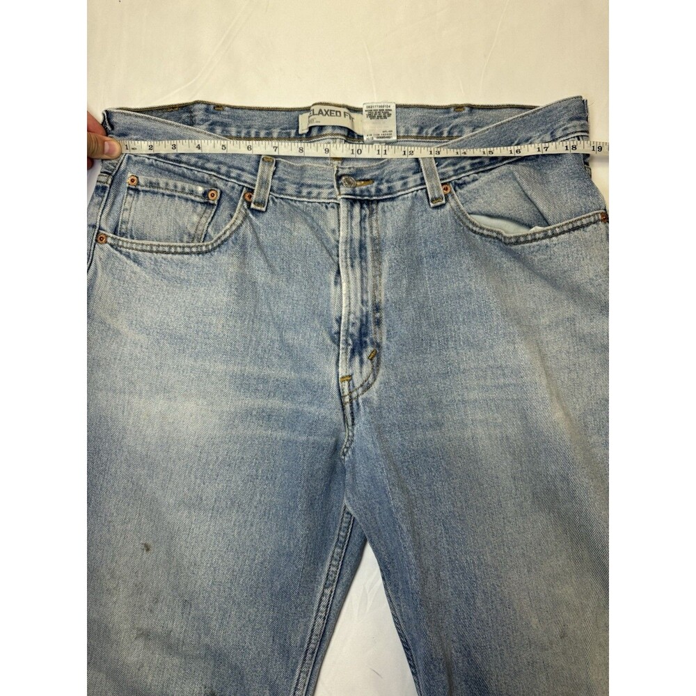 Levi's 550 Jeans Mens 38x30 Blue Washed Denim Relaxed Fit Straight Leg Y2K Vtg - Picture 5 of 8